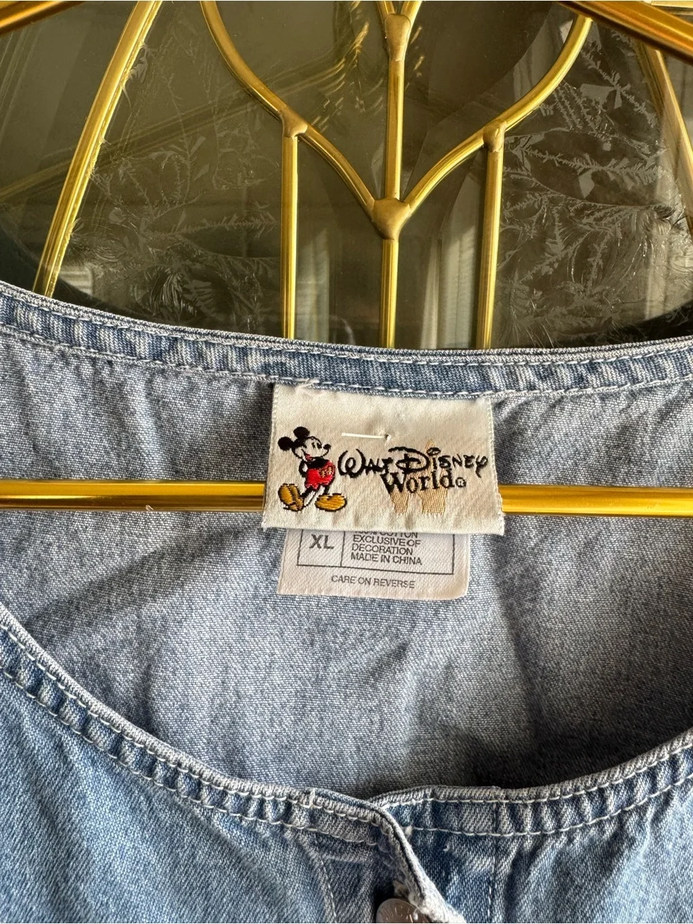 Vintage Disney Denim and gingham dress - Picture 2 of 5